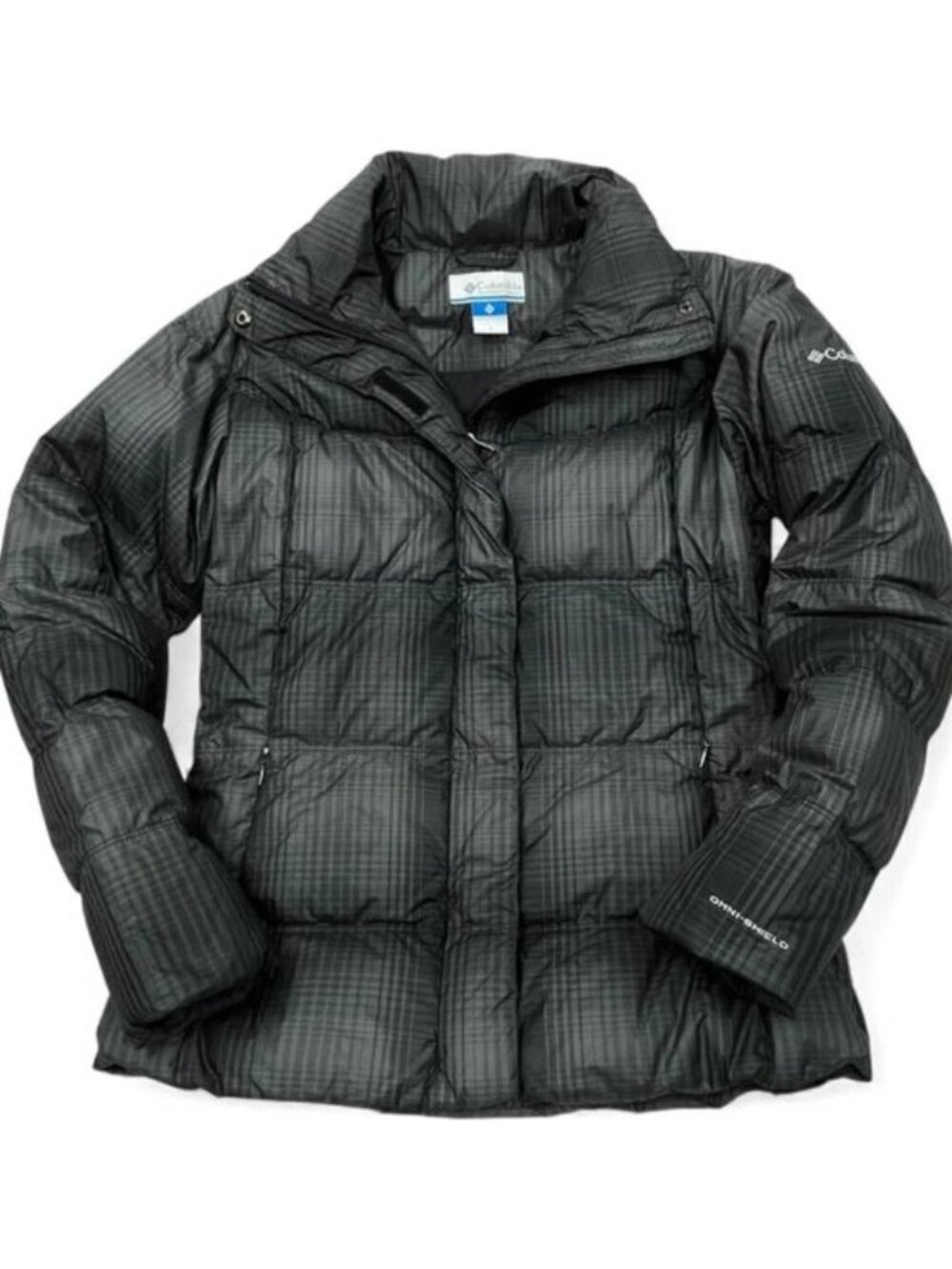 Columbia Gray Down Puffer Insulated Winter Coat Jacket Omni Shield Women's S